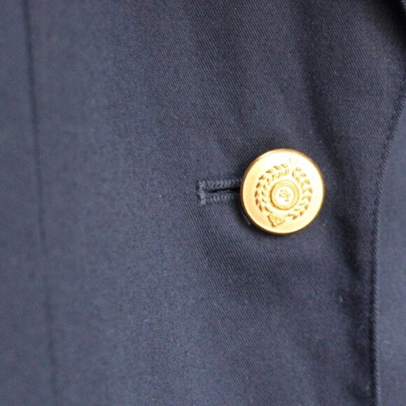 Liz Claiborne Women's VTG Navy Blue Two Button Gold Sport Jacket Blazer Size 12 - Picture 6 of 8